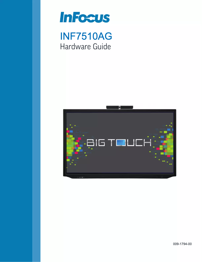 Image de la première page du manuel de l'appareil BigTouch INF7510AG