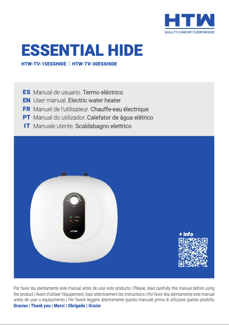 Page n°1 - Manuel utilisateur HTW ESSENTIAL HIDE