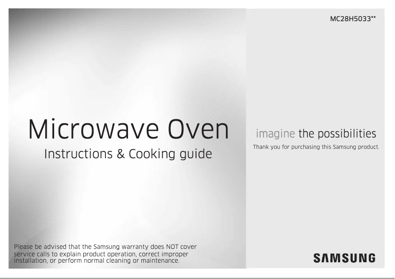 Image de la première page du manuel de l'appareil MC28H5033CK