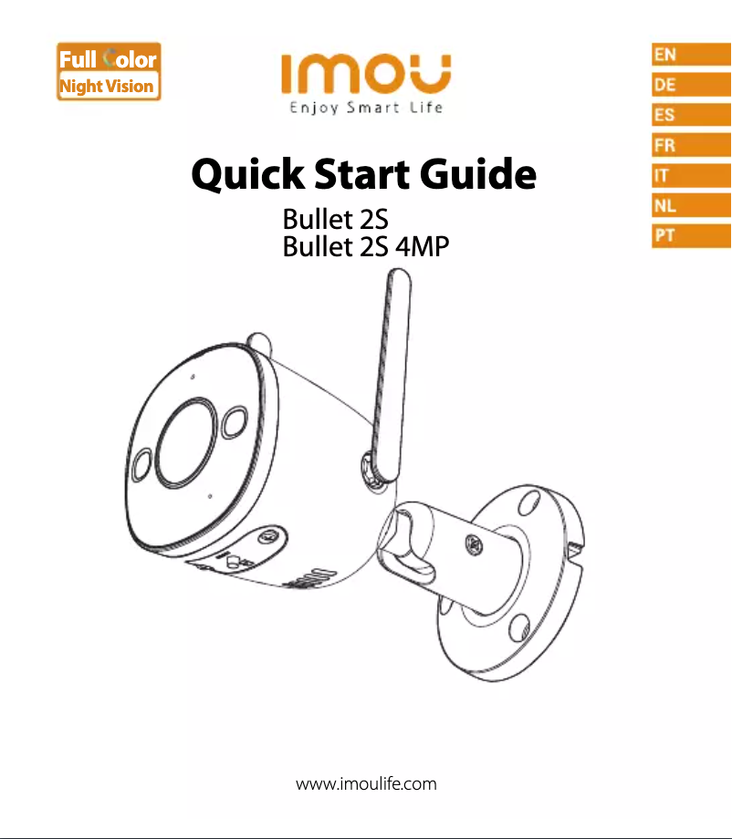 Page 1 de la notice Manuel utilisateur Imou Bullet 2S 4MP