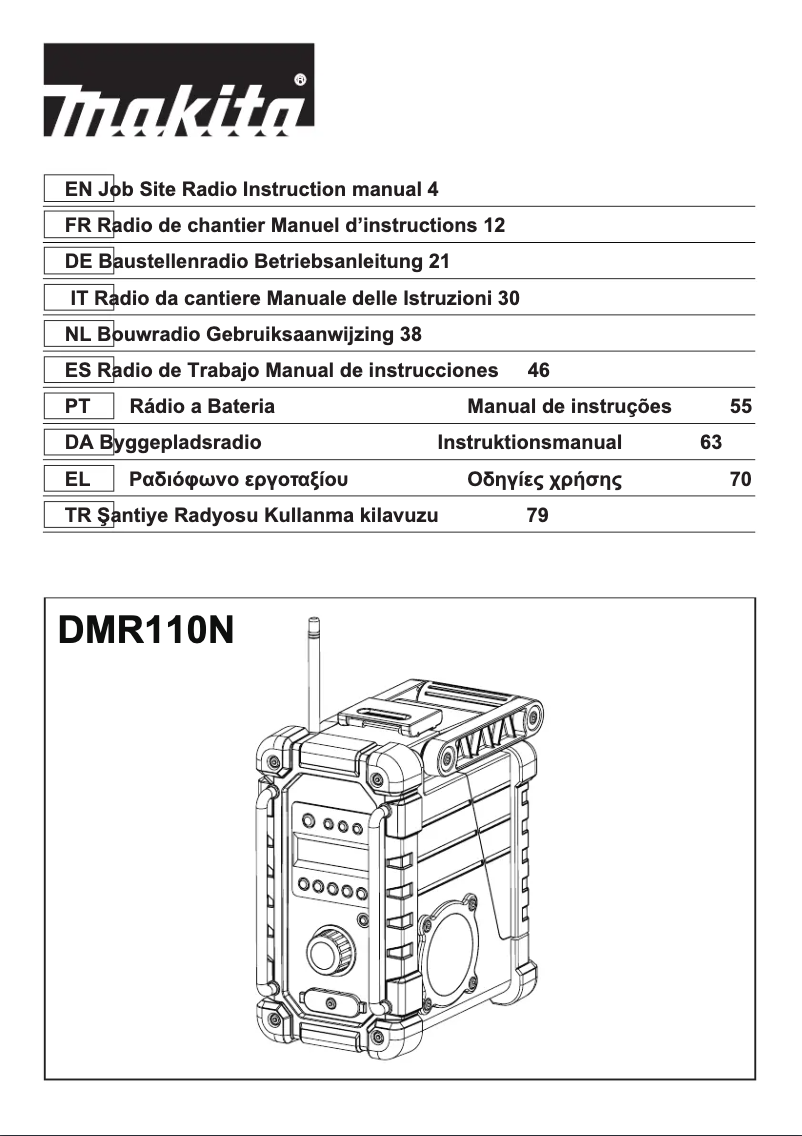 Page n°1 - Manuel utilisateur Makita MR003GZ01