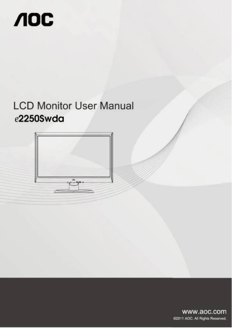 Page n°1 - Manuel utilisateur AOC E2250 SWDAK