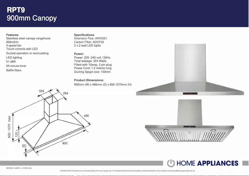 Page n°1 - Fiche technique Euromaid RPT9