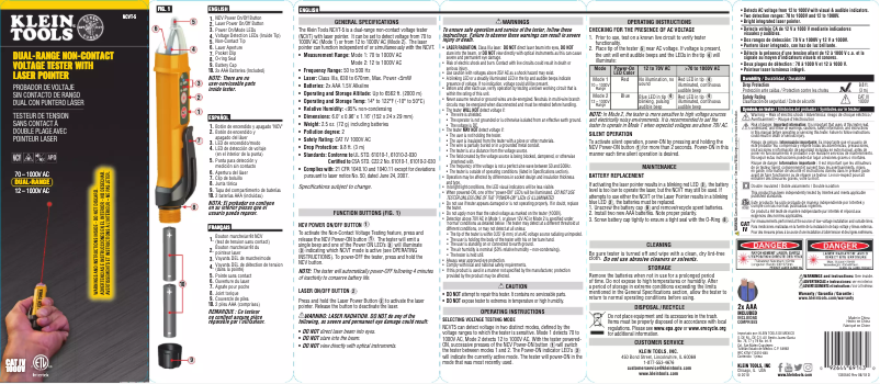 Image de la première page du manuel de l'appareil NCVT-5