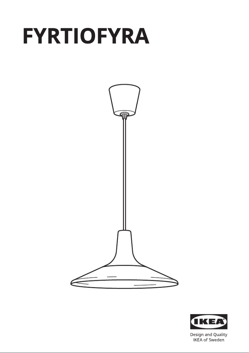 Page 1 de la notice Manuel utilisateur Ikea FYRTIOFYRA 905.243.39