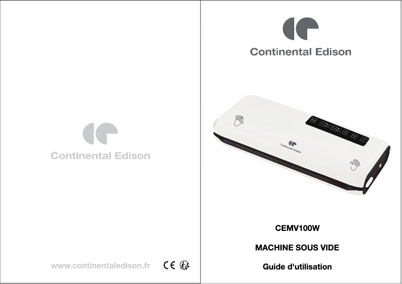 Image de la première page du manuel de l'appareil CEMV100W