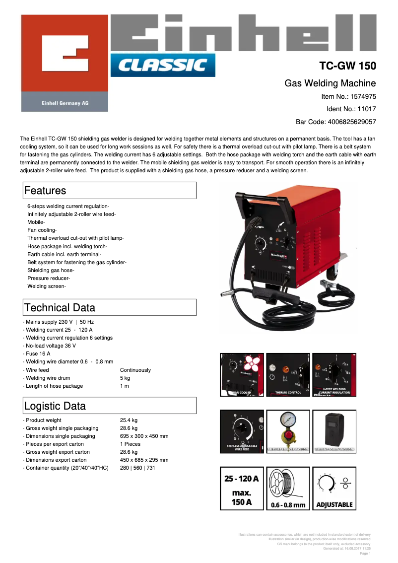 Image de la première page du manuel de l'appareil TC-GW 150