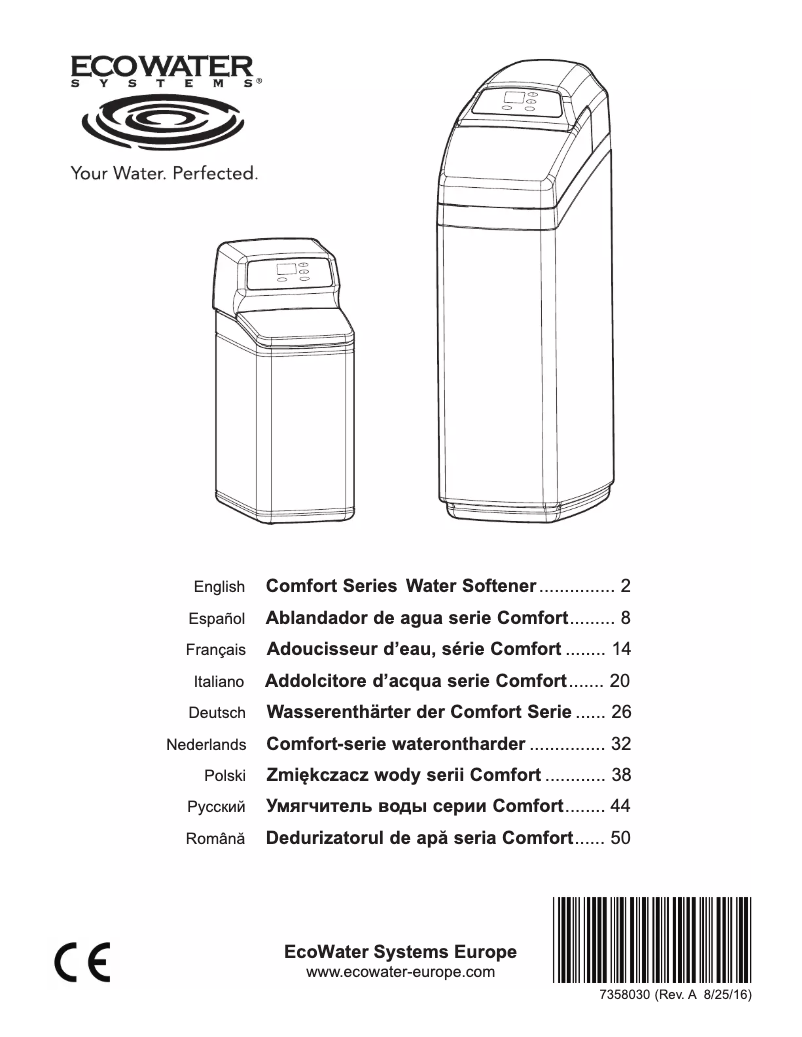 Image de la première page du manuel de l'appareil Comfort 200