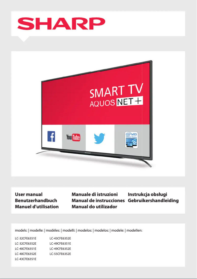 Page 1 de la notice Manuel utilisateur Sharp LC-43CFE6352E