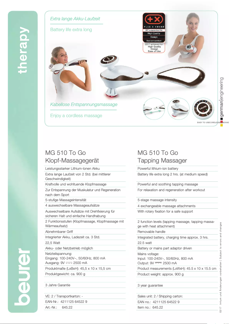 Image de la première page du manuel de l'appareil MG 510 To-Go