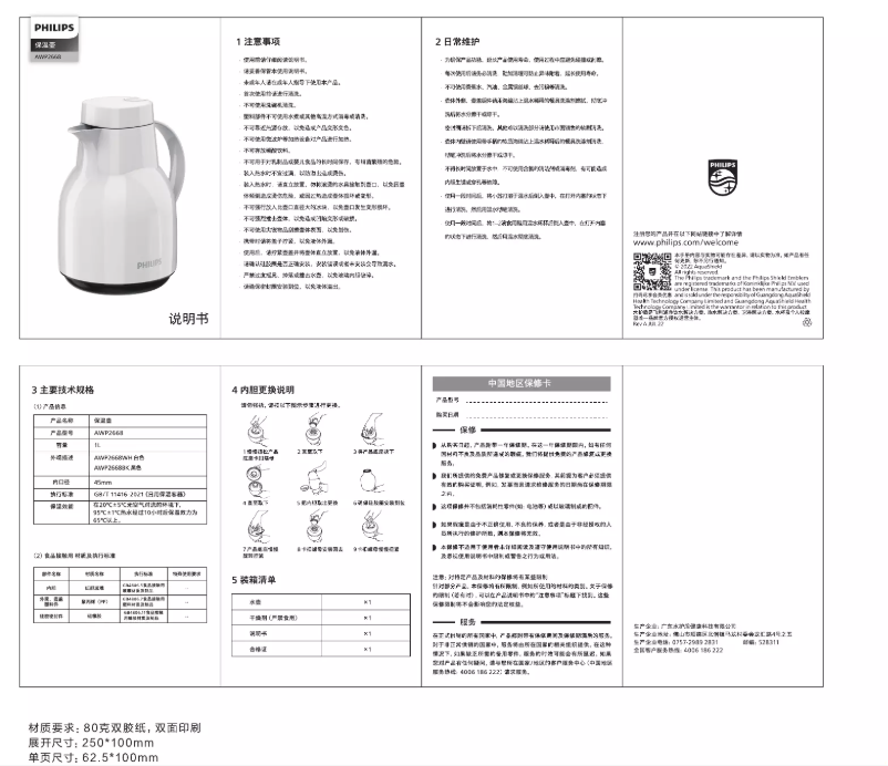 Page 1 de la notice Manuel utilisateur Philips AWP2668