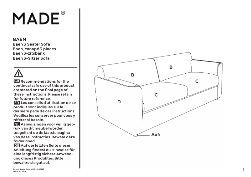 Page n°1 - Manuel utilisateur MADE Baen