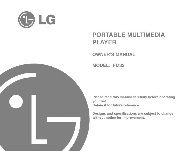 Page n°1 - Manuel utilisateur LG MF-FM33E1K