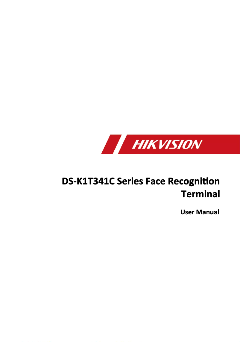 Page 1 de la notice Manuel utilisateur Hikvision DS-K1T341CMW