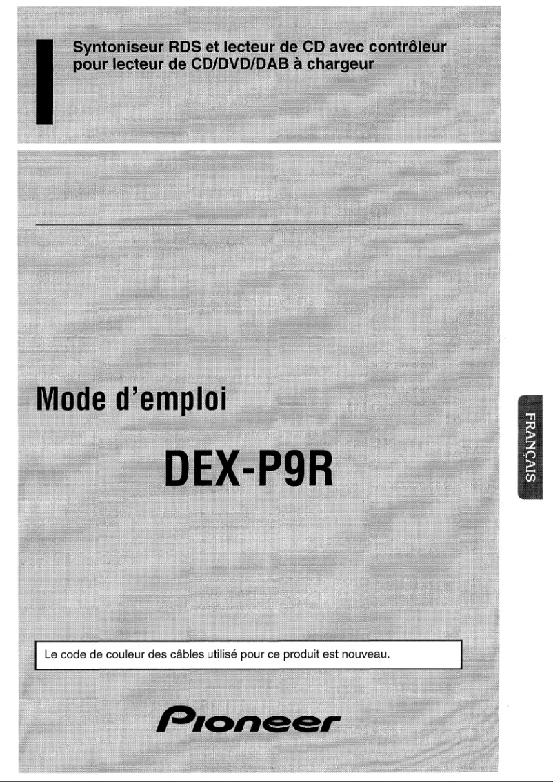 Page 1 de la notice Manuel utilisateur Pioneer DEX-P9R