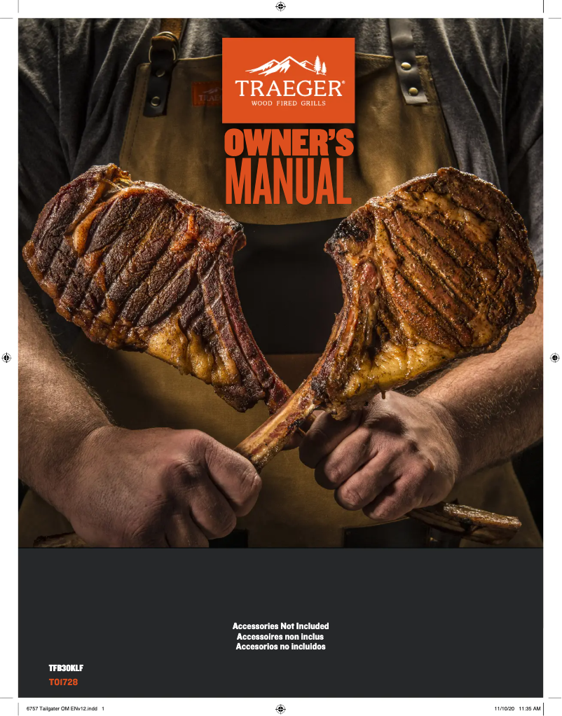 Page 1 de la notice Manuel utilisateur Traeger Tailgater
