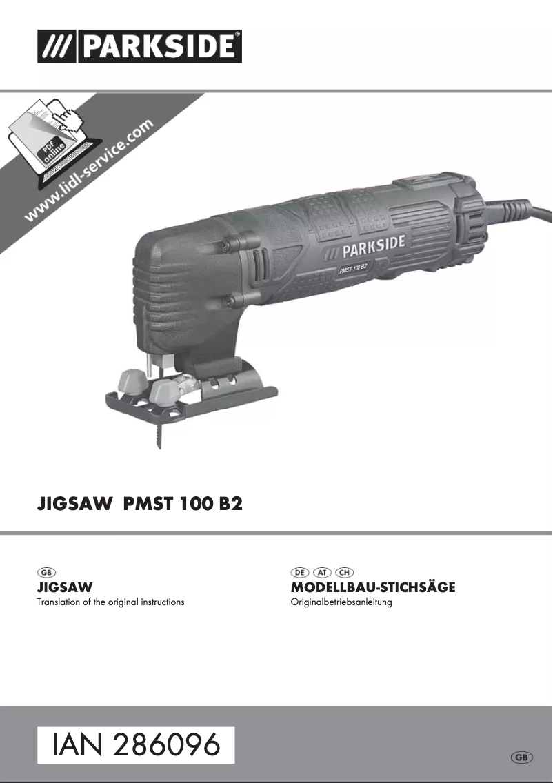 Page n°1 - Manuel utilisateur Parkside PMST 100 B2