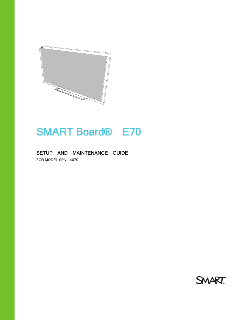 Page n°1 - Manuel utilisateur Smart Board E70