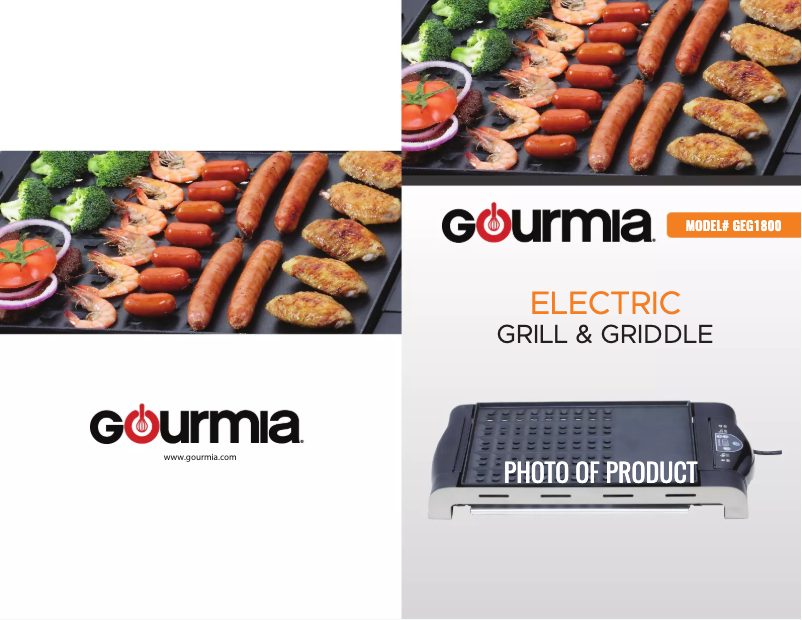 Page 1 de la notice Manuel utilisateur Gourmia GEG1800