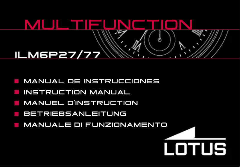 Page 1 de la notice Manuel utilisateur Lotus 18223