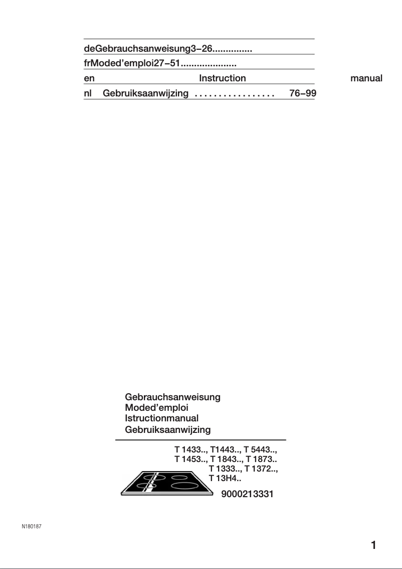 Page n°1 - Manuel utilisateur Neff T13H4X0