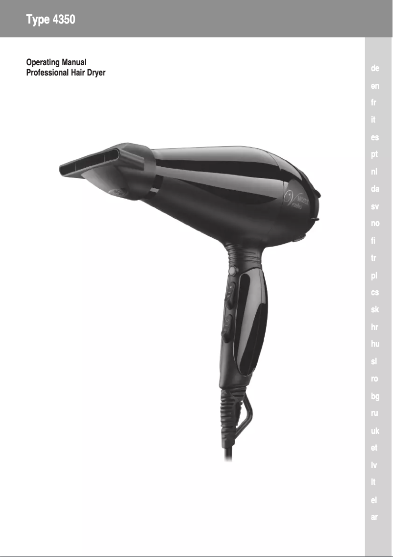 Page 1 de la notice Manuel utilisateur Moser 4350 Ventus