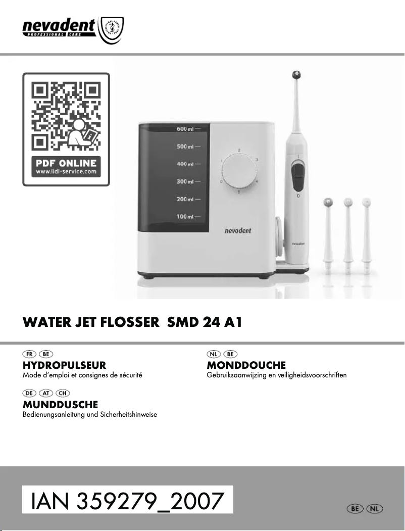 Page 1 de la notice Manuel utilisateur Nevadent SMD 24 A1