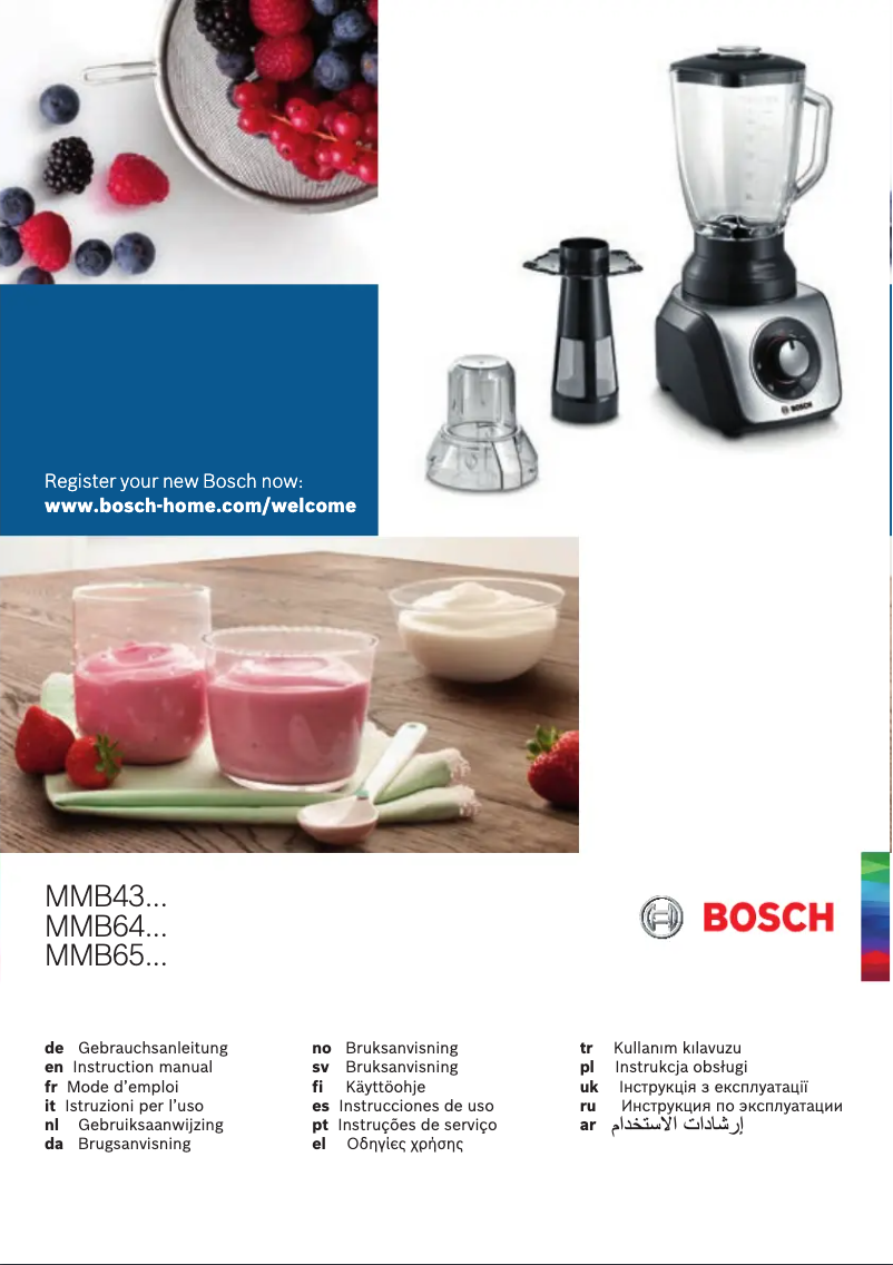 Page n°1 - Manuel utilisateur Bosch SilentMixx MMB64G3MDE