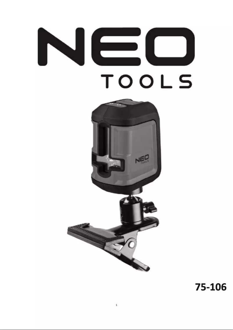 Page n°1 - Manuel utilisateur Neo 75-106