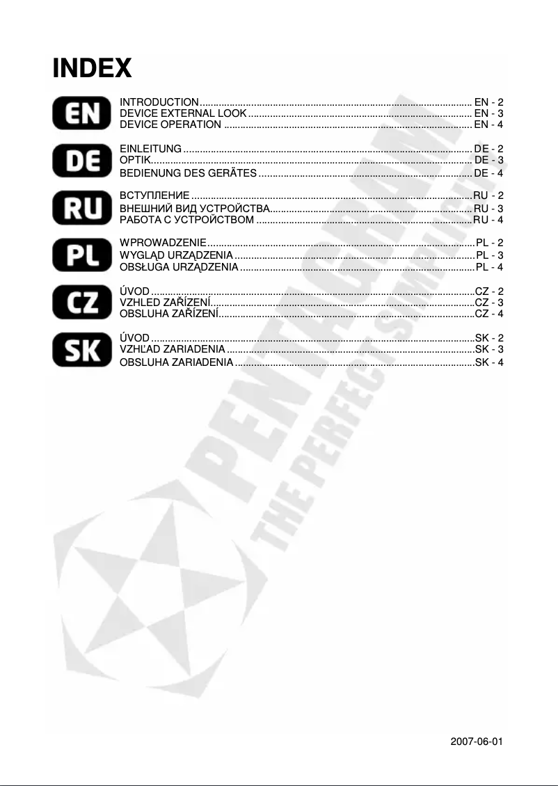 Page n°1 - Manuel utilisateur Pentagram NEsT 8P P 6202