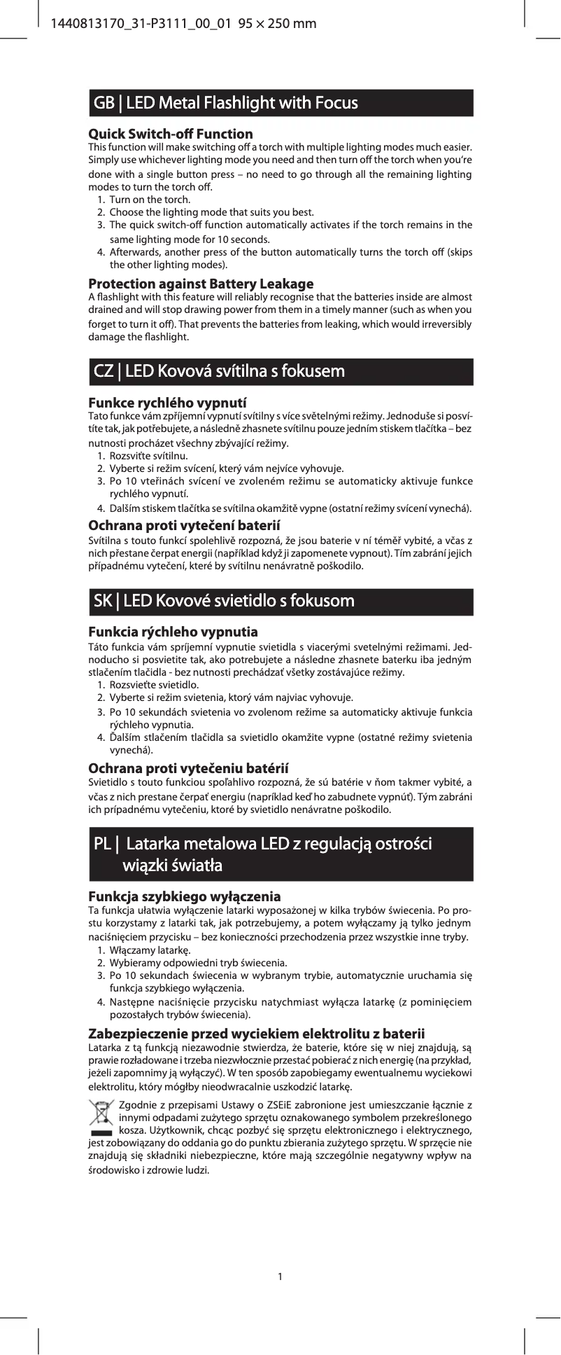 Page 1 de la notice Manuel utilisateur Emos P3111