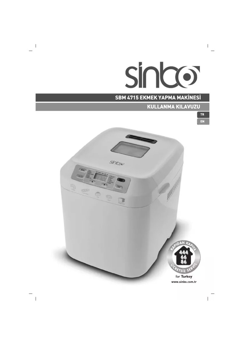 Page 1 de la notice Manuel utilisateur Sinbo SBM 4715