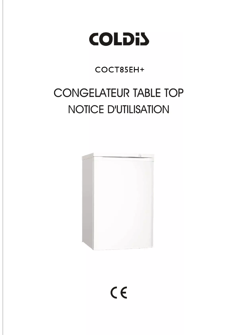 Page 1 de la notice Manuel utilisateur Coldis COCT85EH+
