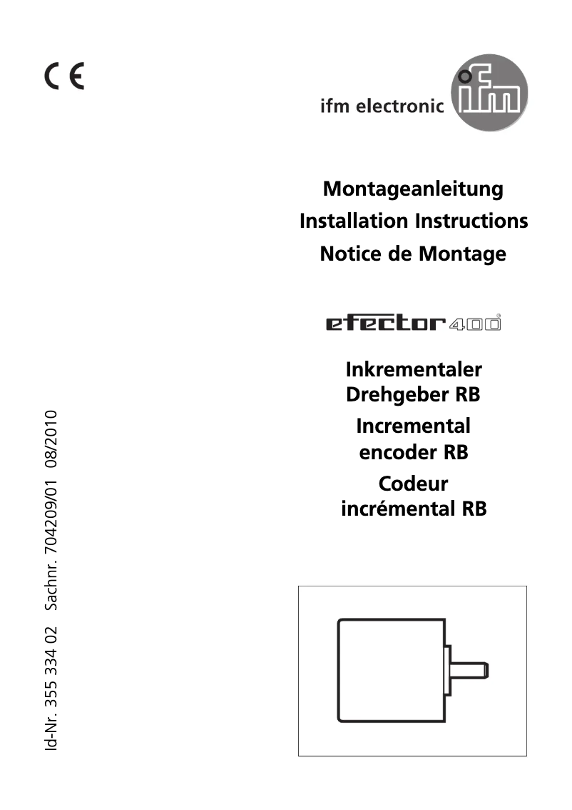 Page n°1 - Manuel utilisateur IFM RB1015
