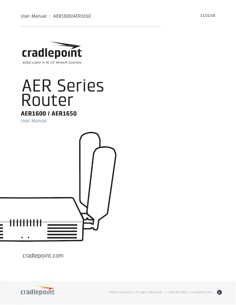 Image de la première page du manuel de l'appareil AER1600