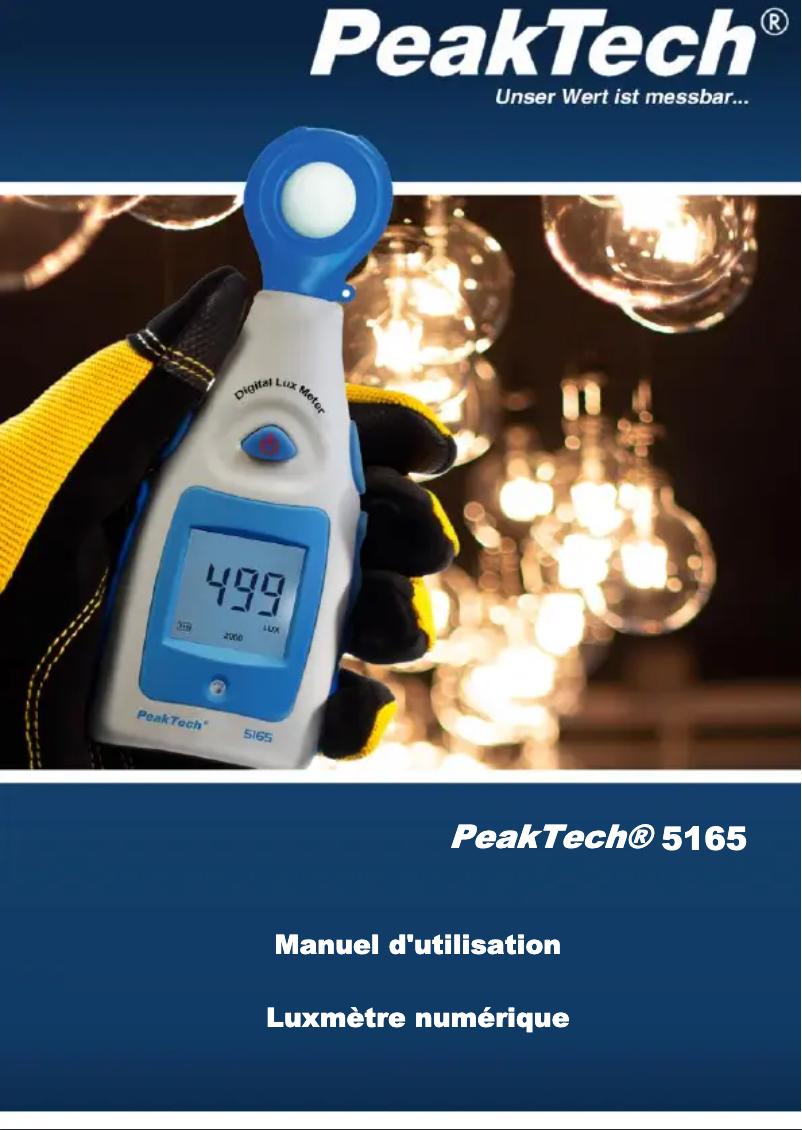 Page n°1 - Manuel utilisateur PeakTech 5165