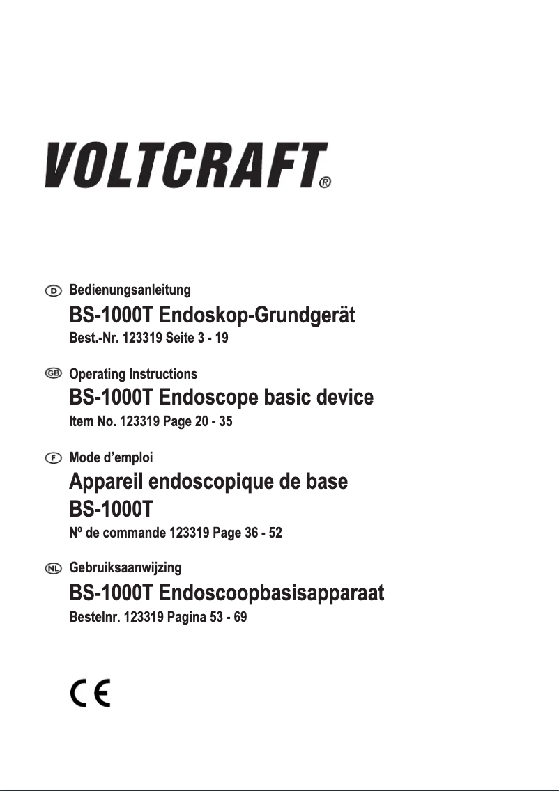Page n°1 - Manuel utilisateur Voltcraft BS-1000T
