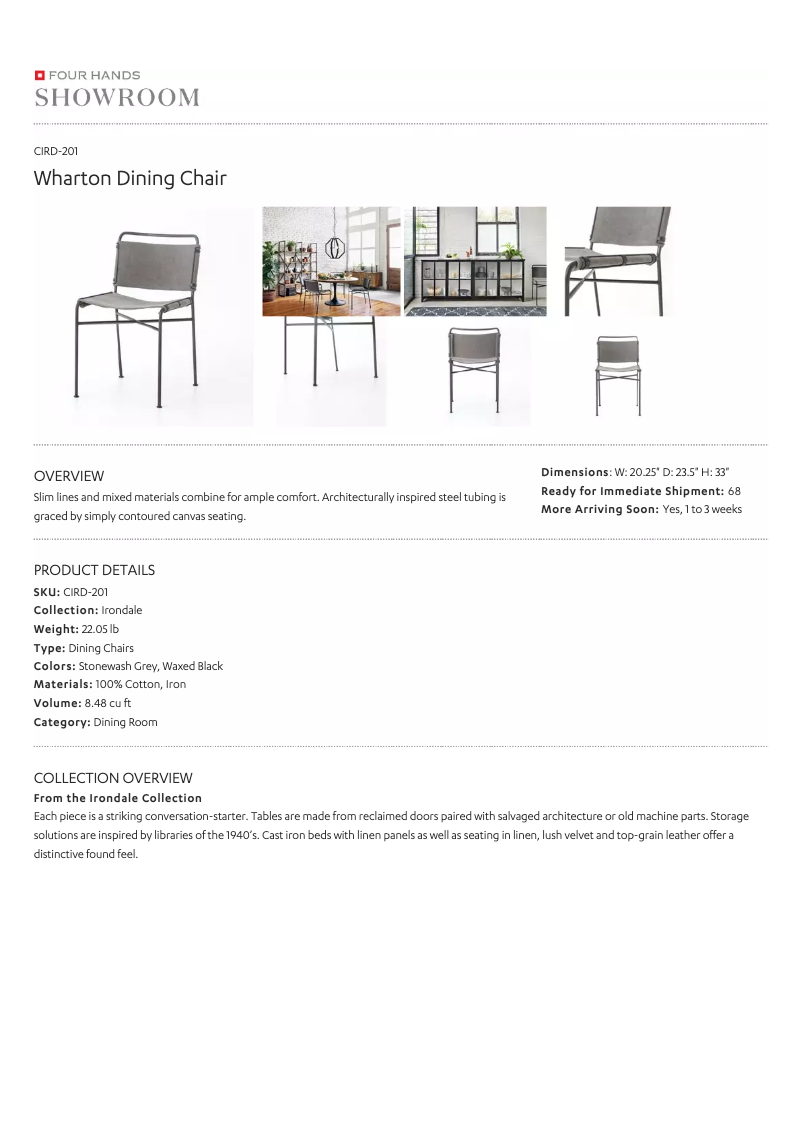 Page 1 de la notice Manuel utilisateur Four Hands CIRD-201