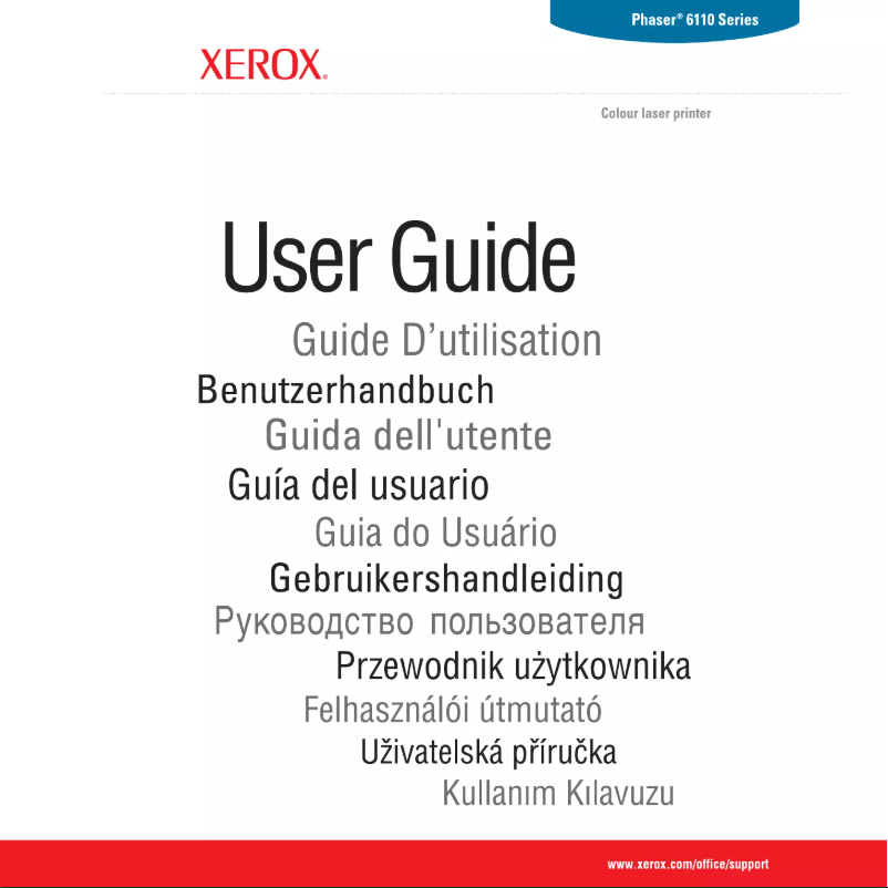 Page n°1 - Manuel utilisateur Xerox Phaser 6110