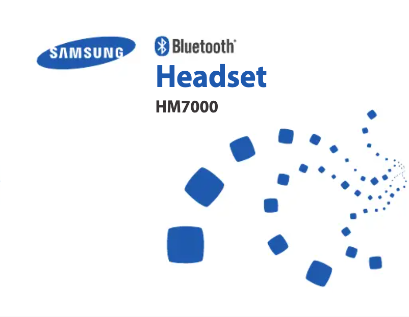 Page 1 de la notice Manuel utilisateur Samsung HM7000