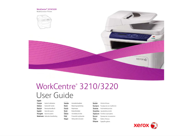 Page n°1 - Manuel utilisateur Xerox WorkCentre 3210