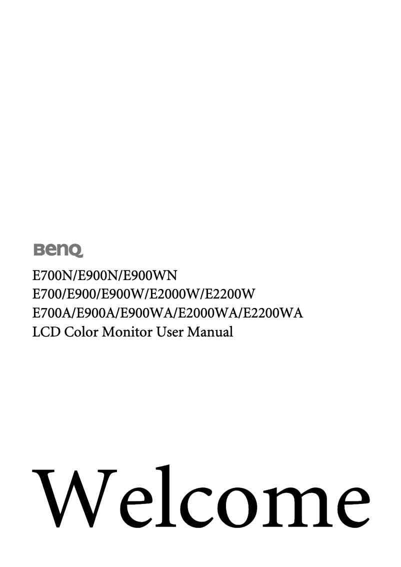 Image de la première page du manuel de l'appareil E900WA