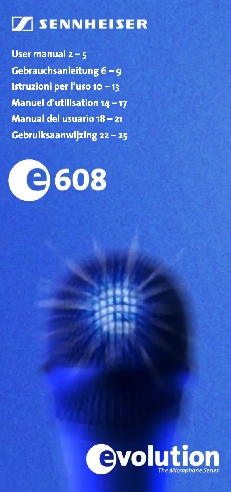 Page 1 de la notice Manuel utilisateur Sennheiser E608