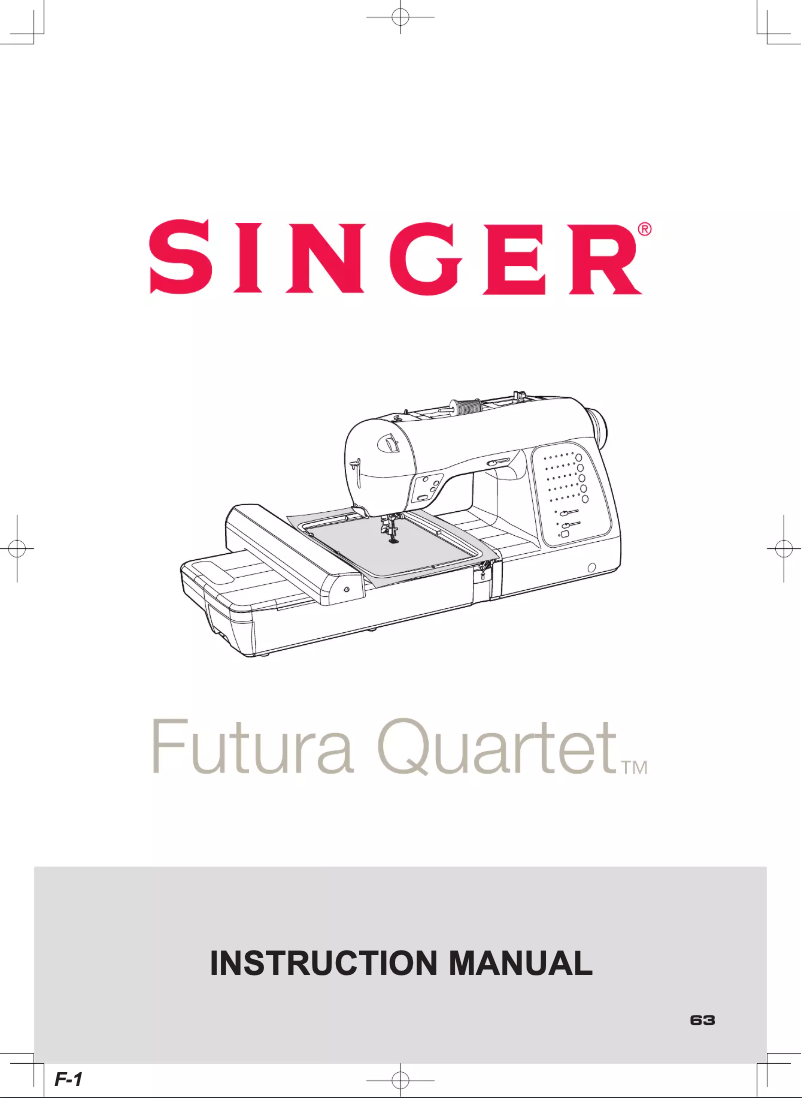 Page 1 de la notice Manuel utilisateur Singer Futura Quartet SEQS-6000