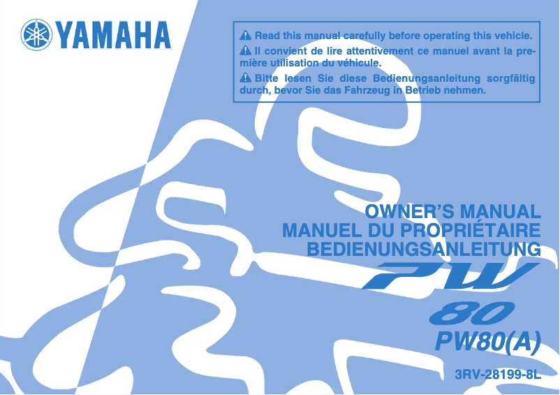 Página 1 del manual Manual de usuario Yamaha PW80 (2010)