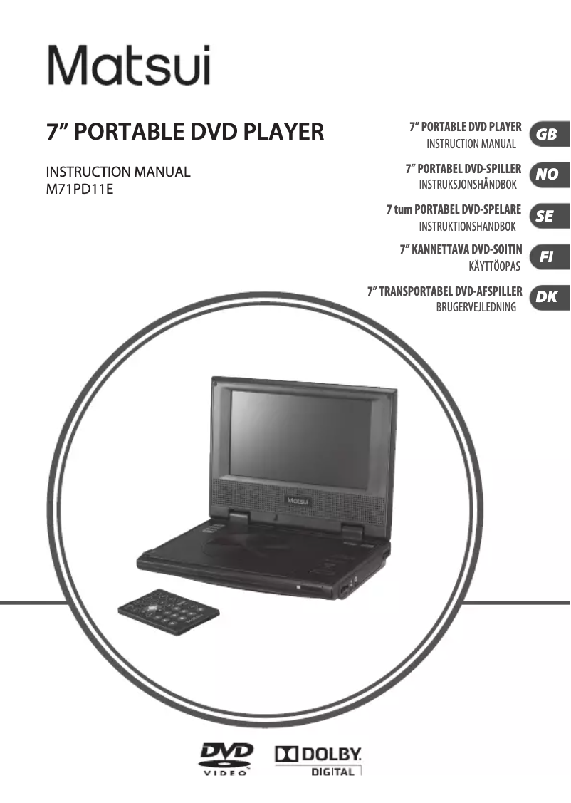 Image de la première page du manuel de l'appareil M71PD11E