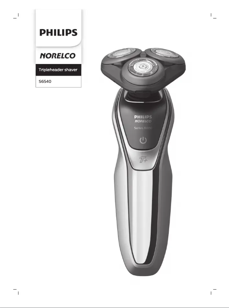 Page n°1 - Manuel utilisateur Philips Norelco S6540