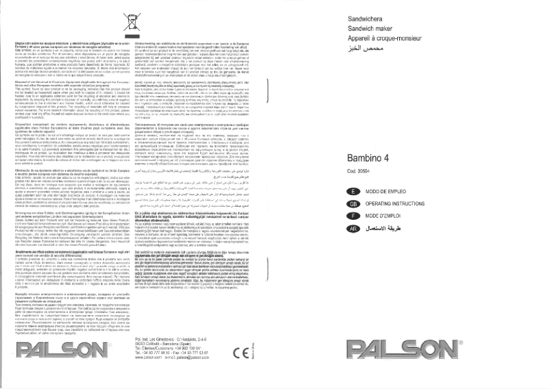 Page 1 de la notice Manuel utilisateur Palson Bambino 4
