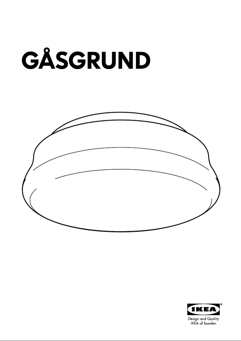 Image de la première page du manuel de l'appareil GASGRUND