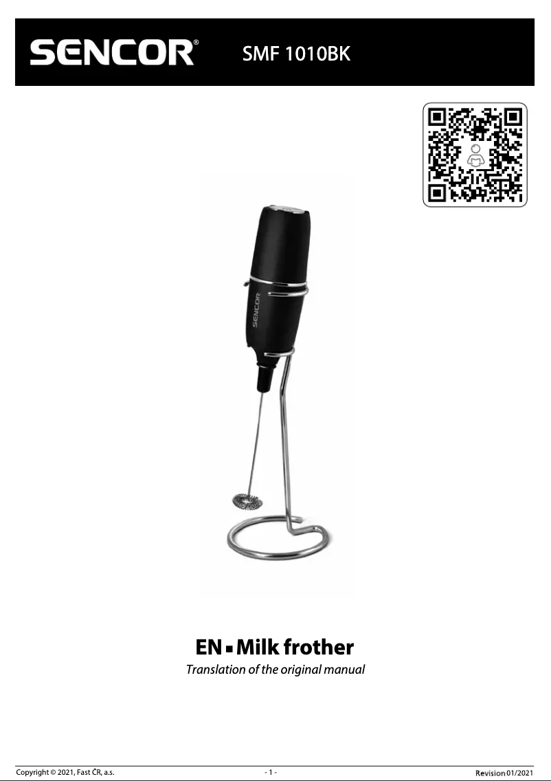 Page n°1 - Manuel utilisateur Sencor SMF 1010BK